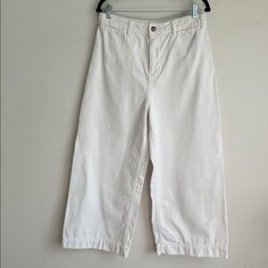 We The Free People Wide Leg Jeans Womens 31 High Rise Crop Resortwear Coastal